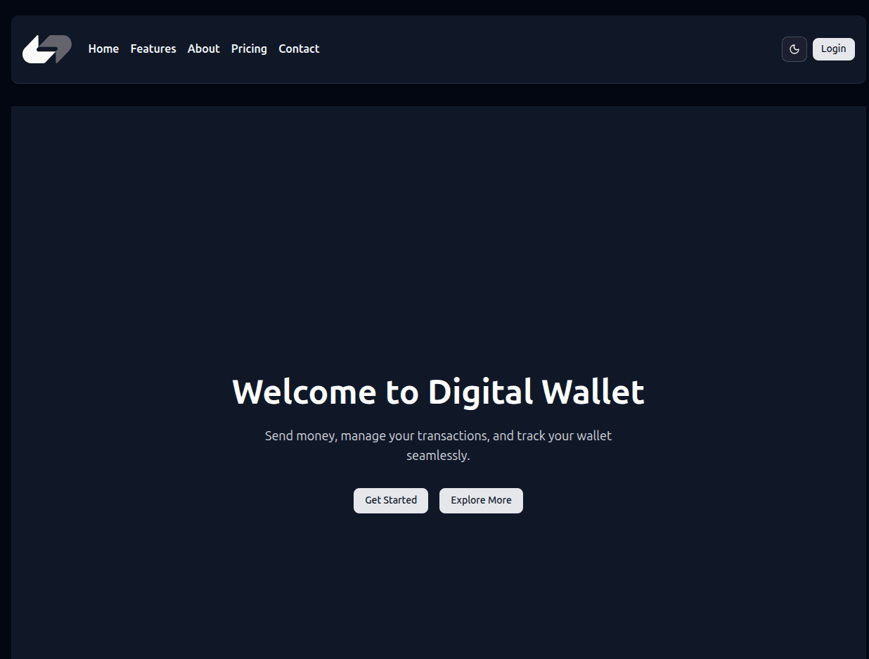 This is a Digital Wallet application