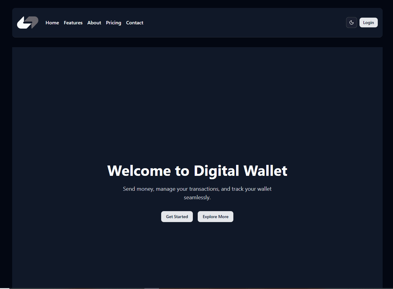 My Digital Wallet Project: Full-Stack Web Application